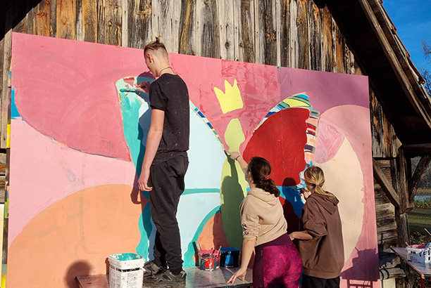 Vacances pour tous - colonies de vacances  - Sauméjan - Street art à l'Airial